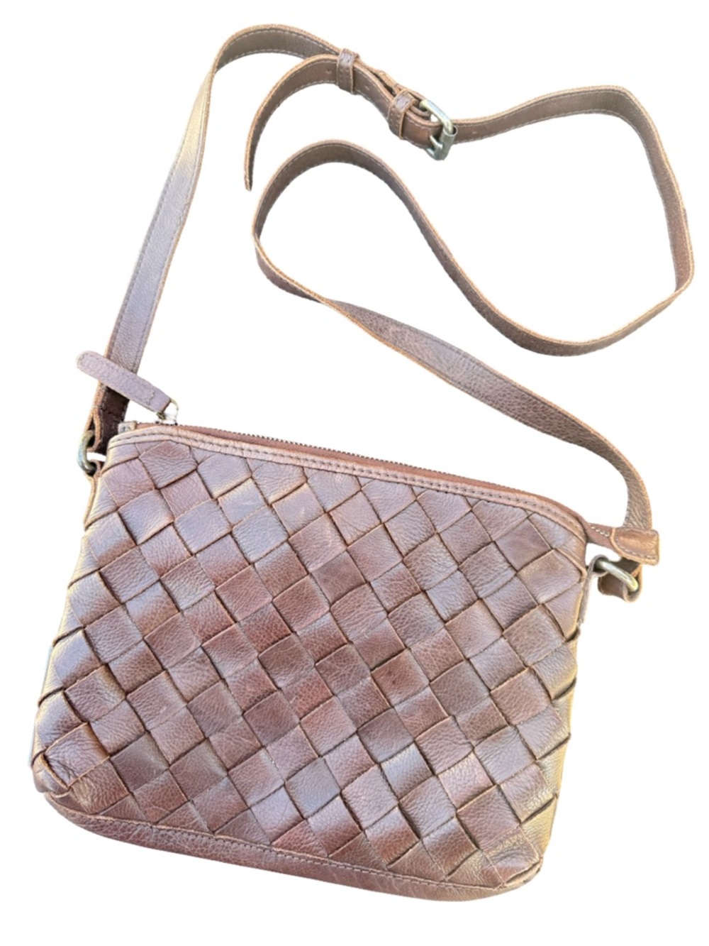 Vilenca Brown Leather Shoulder Bag Purse